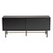 Baxton Studio Truett Modern Dark Brown Finished Wood and Two-Tone Black and Gold Metal TV Stand 226-12494-ZORO - alternate 2